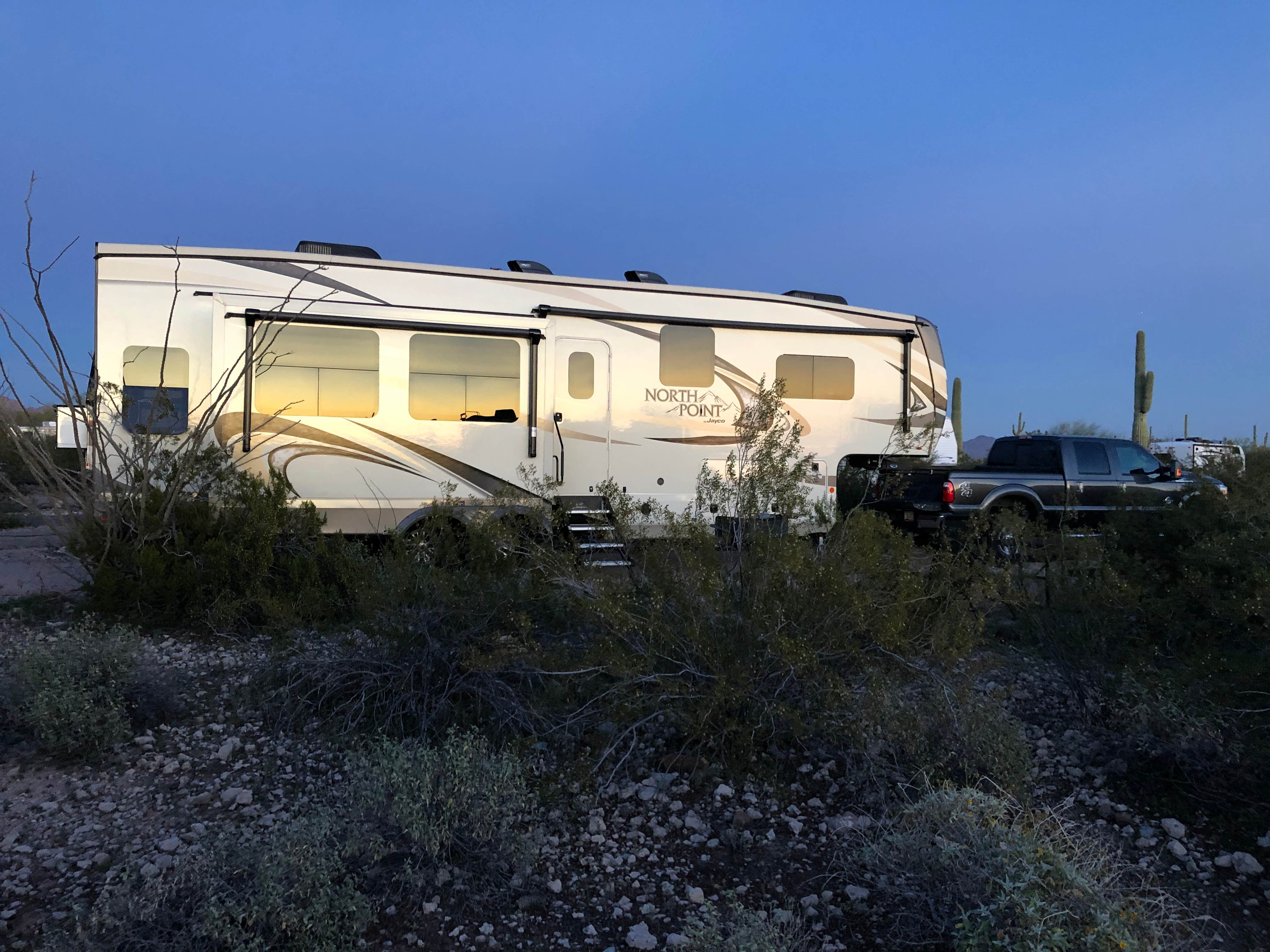 Jen H.'s photo of rv camping at Twin Peaks Campground — Organ Pipe Cactus National Monument near Organ Pipe Cactus National Monument