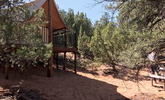 Brad G.'s photo of tent camping at Water Canyon Cliffside Cabin L and L near Leeds, UT