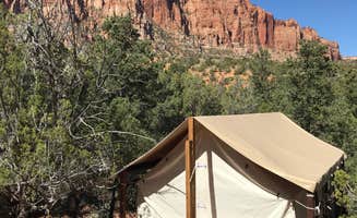 Brad G.'s photo of tent camping at Water Canyon Cliffside Cabin L and L near Hurricane, UT