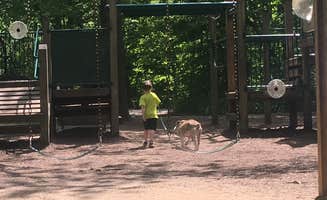 Sammi H.'s photo of camping with pets at Mccormick's Creek State Park Campground near Waverly, IN