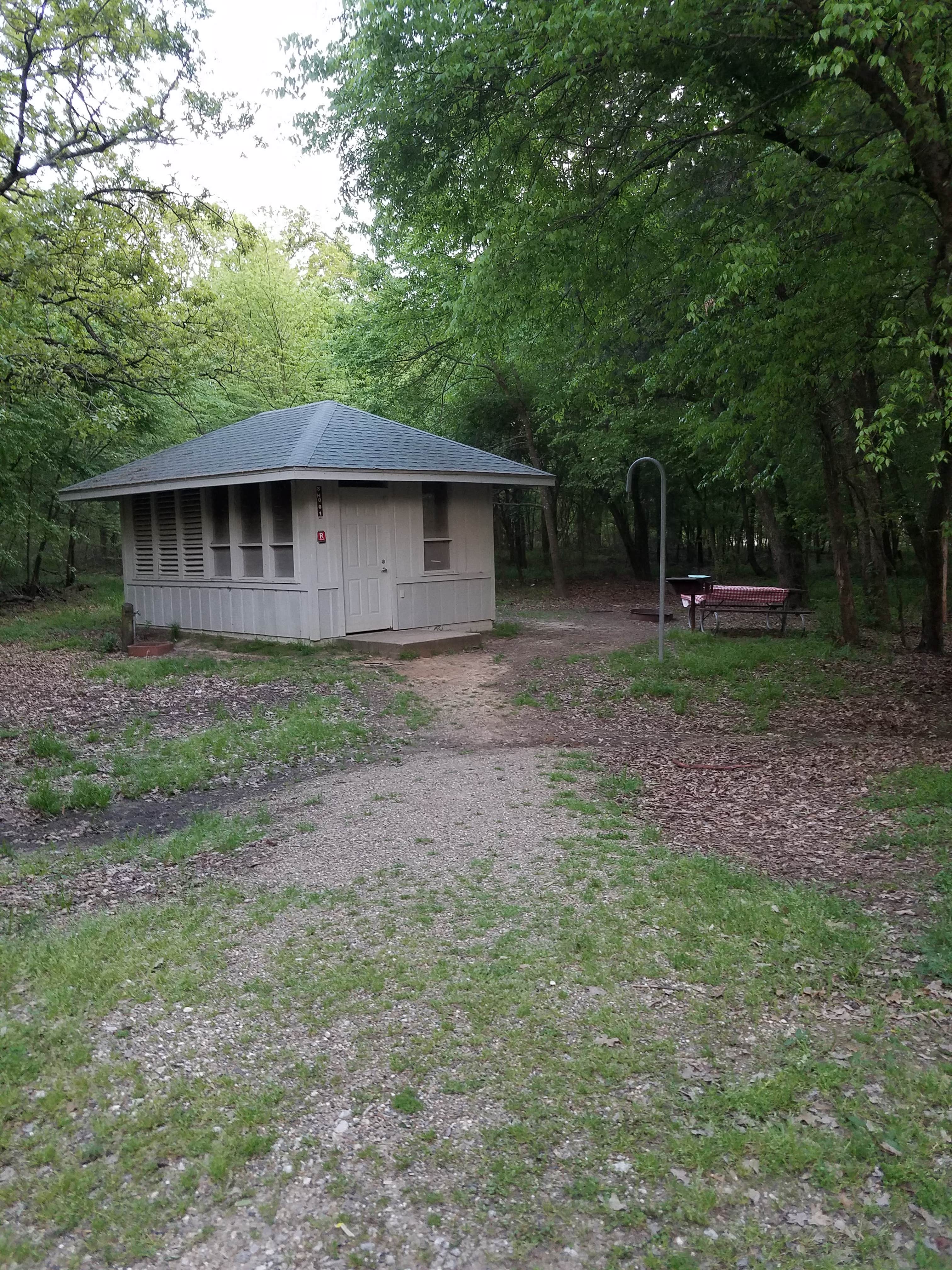 Debra F.'s photo of glamping accommodations at Liberty Grove Campground — Cooper Lake State Park Doctors Creek Unit near Sulphur Springs, TX