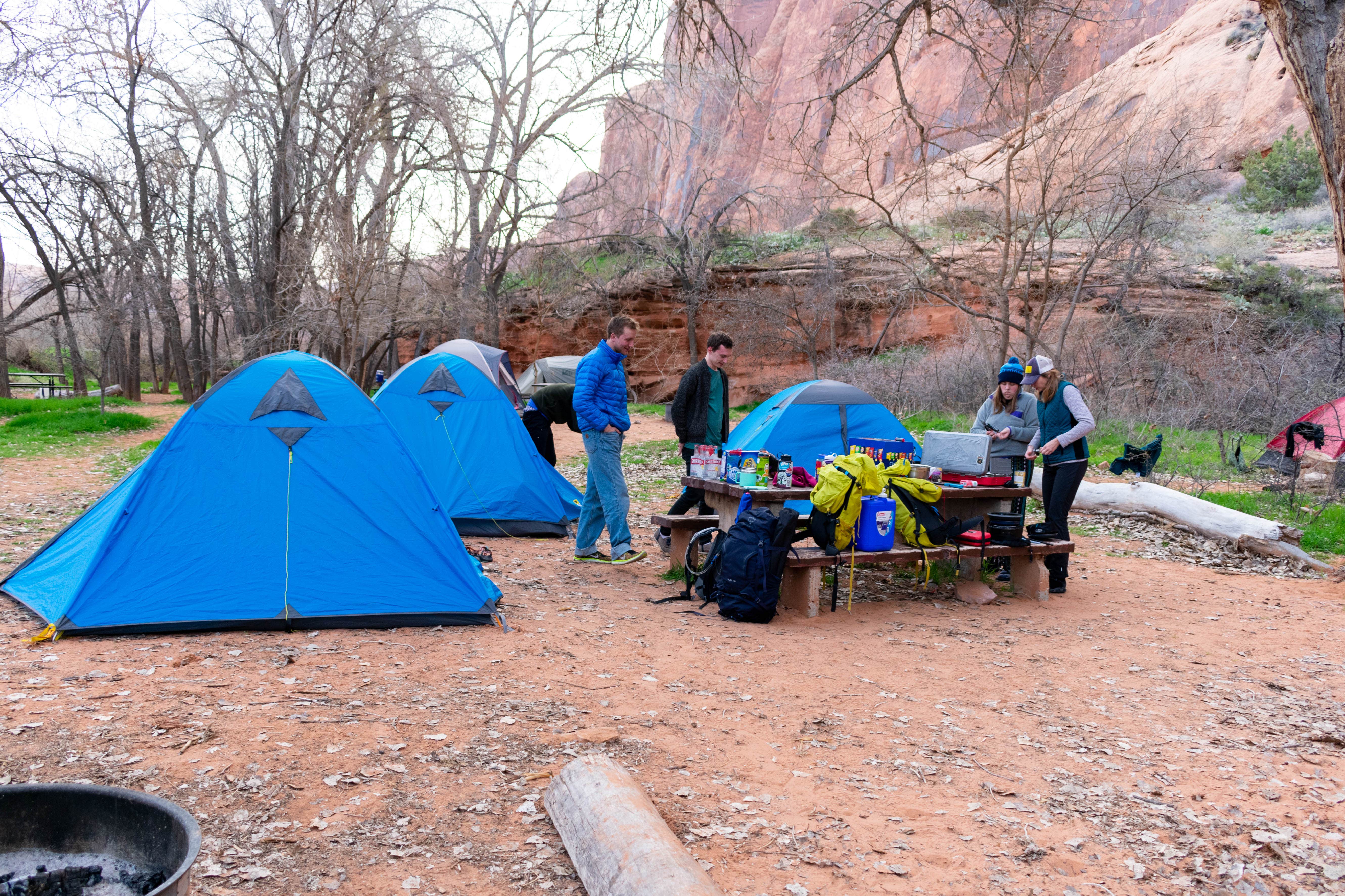 Katie M.'s photo of tent camping at Jaycee Park Campground near Castle Valley, UT