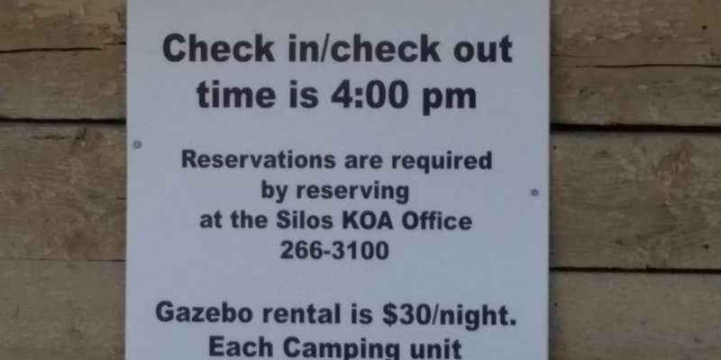Camper submitted image from Silos Campground
