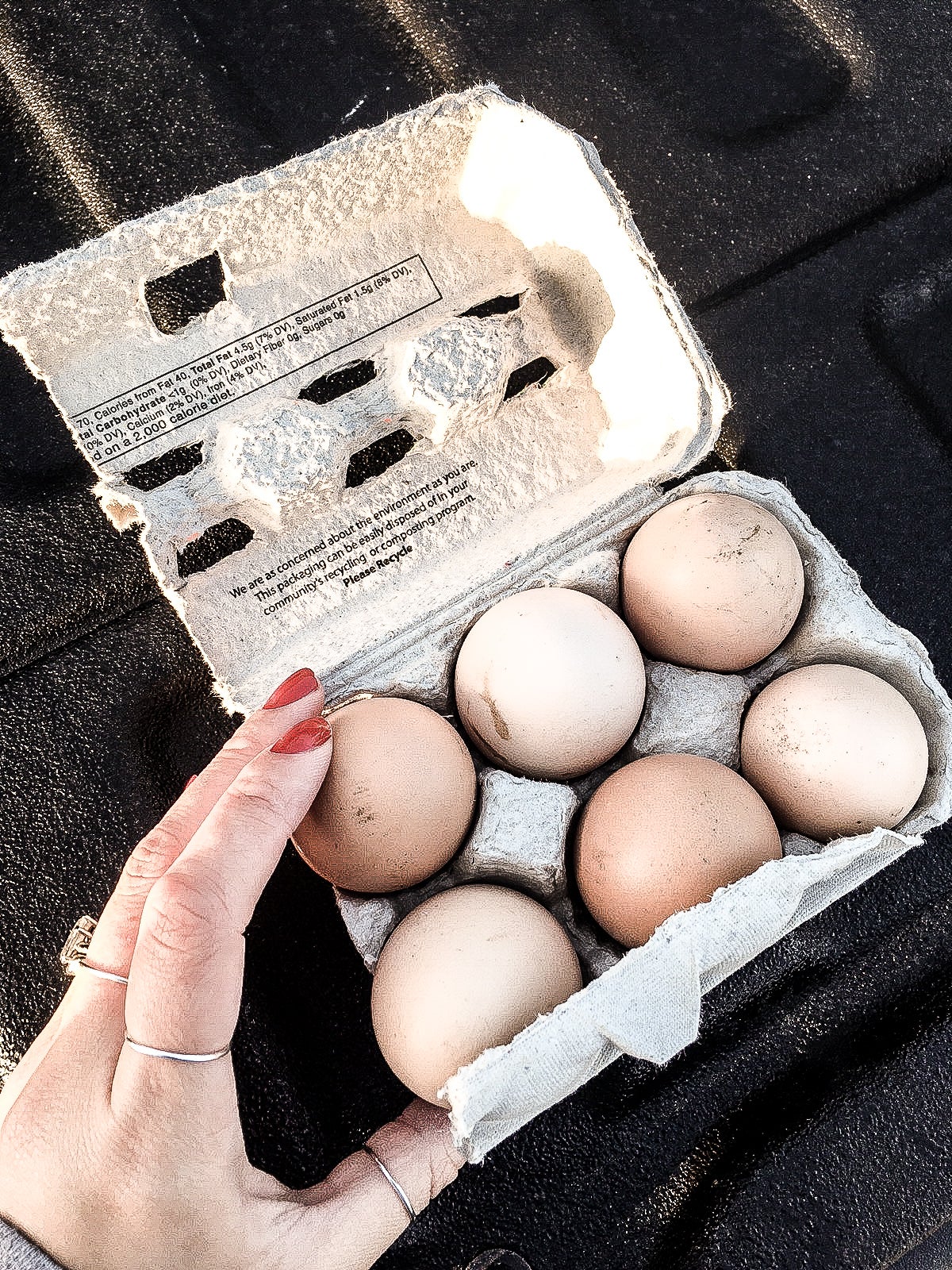 Farm fresh eggs! $2/half dozen or $4/full dozen