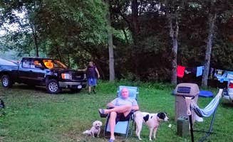 Julie S.'s photo of camping with pets at Brushy Creek Vulcan Campsite near Pilot Knob, MO