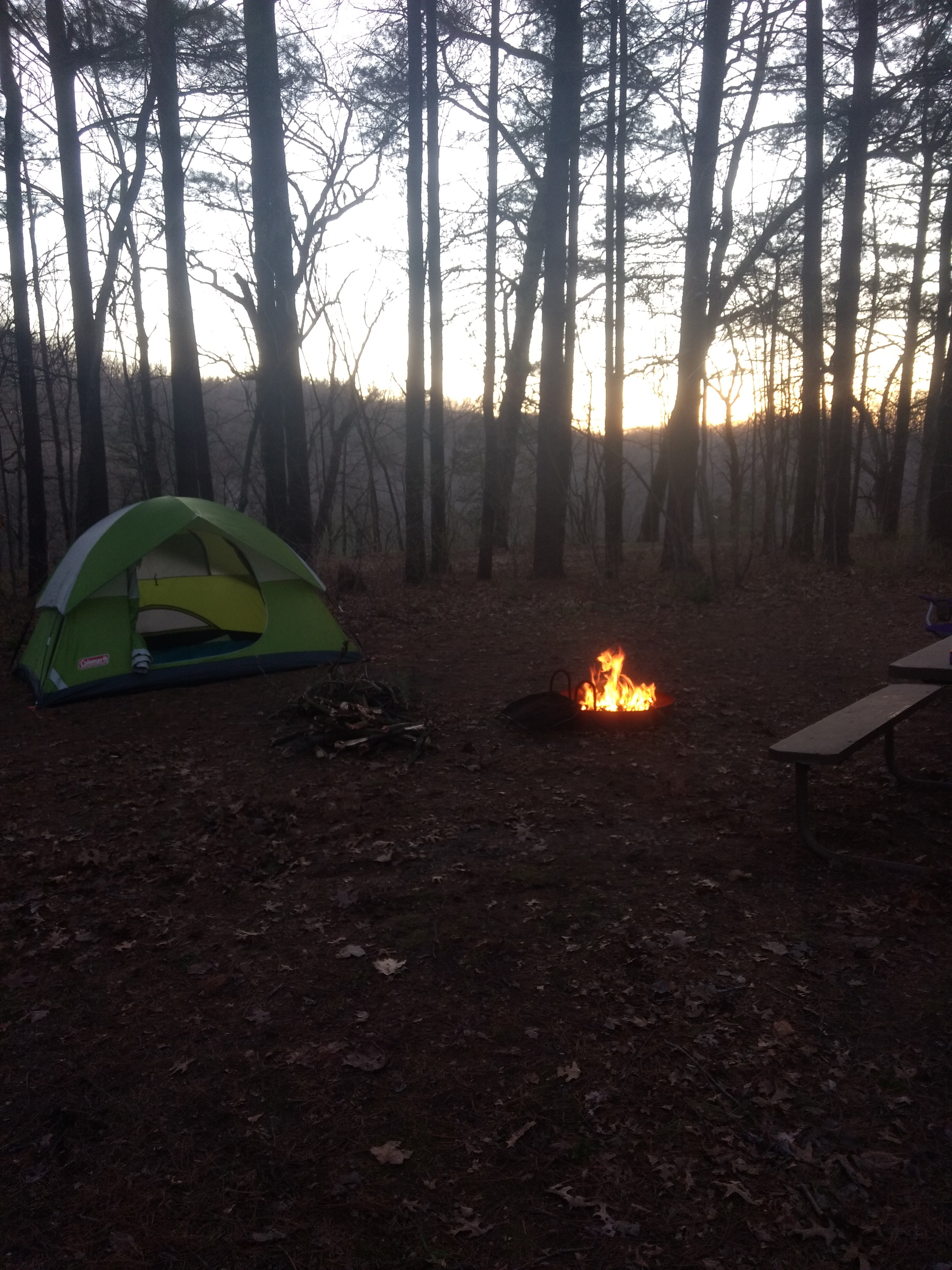 The first perfect camping weather weekend