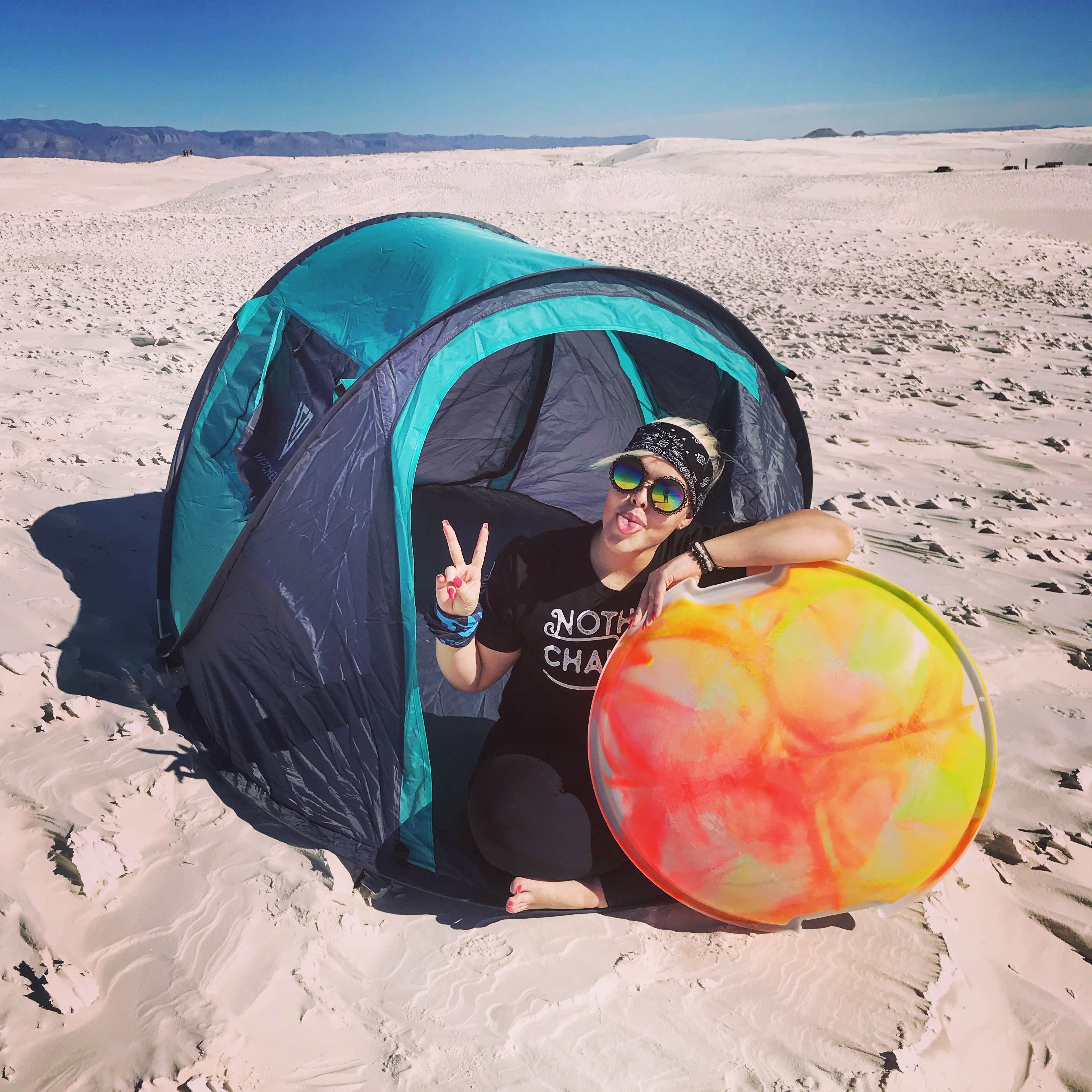 Crystal C.'s photo of tent camping at Backcountry Primitive Sites — White Sands National Park near Timberon, NM