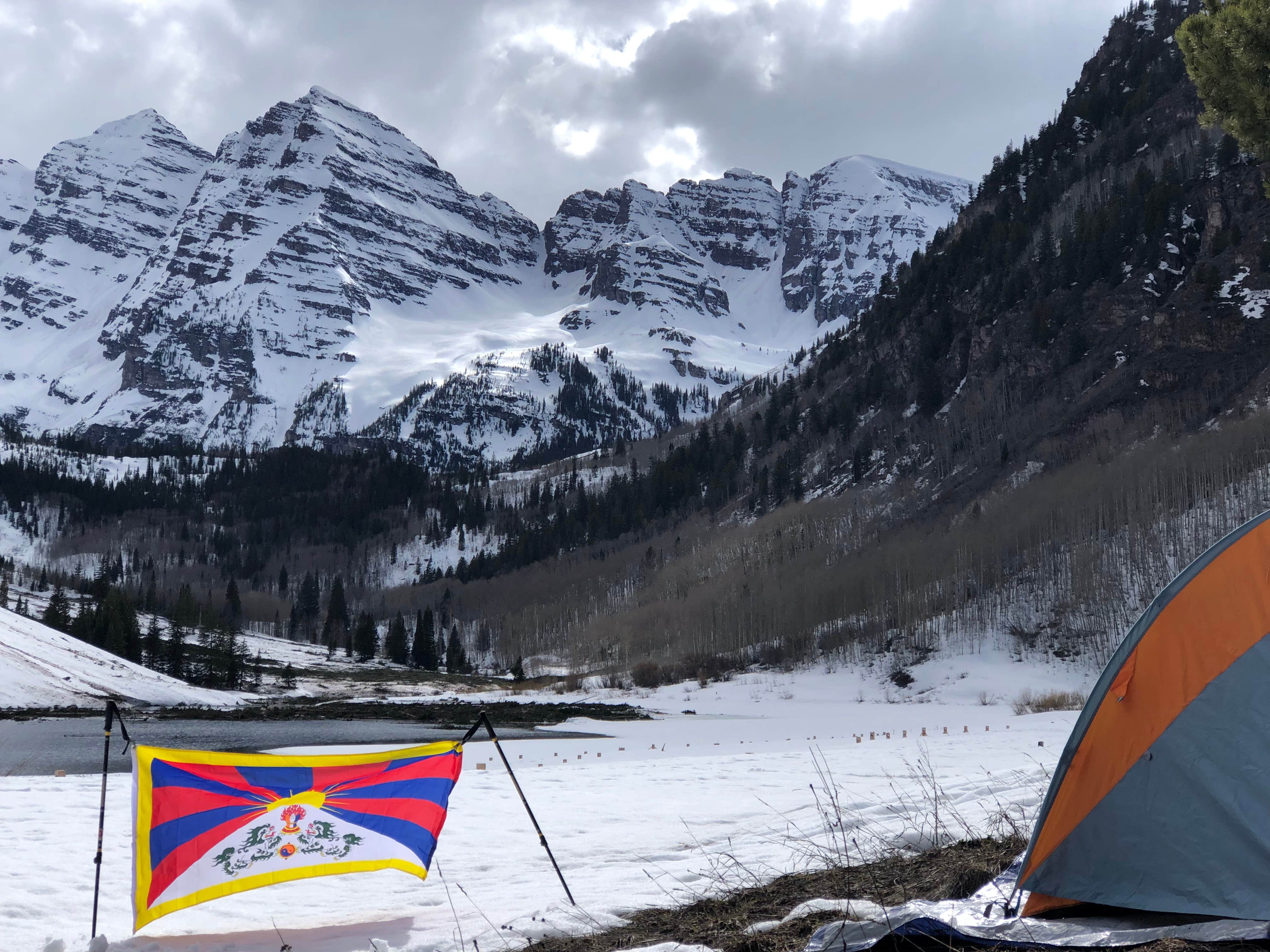 Taylor B.'s photo of tent camping at Maroon Lake Campground near Snowmass Village, CO