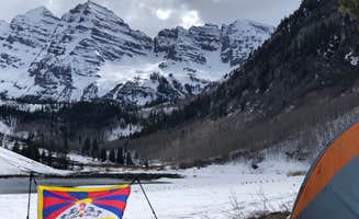 Taylor B.'s photo of tent camping at Maroon Lake Campground near Gunnison, CO