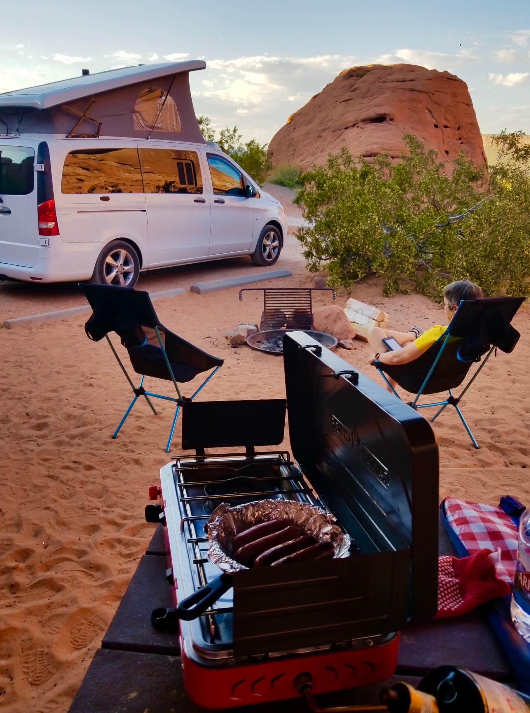 Lee D.'s photo of rv camping at Arch Rock Campground — Valley of Fire State Park near Overton, NV