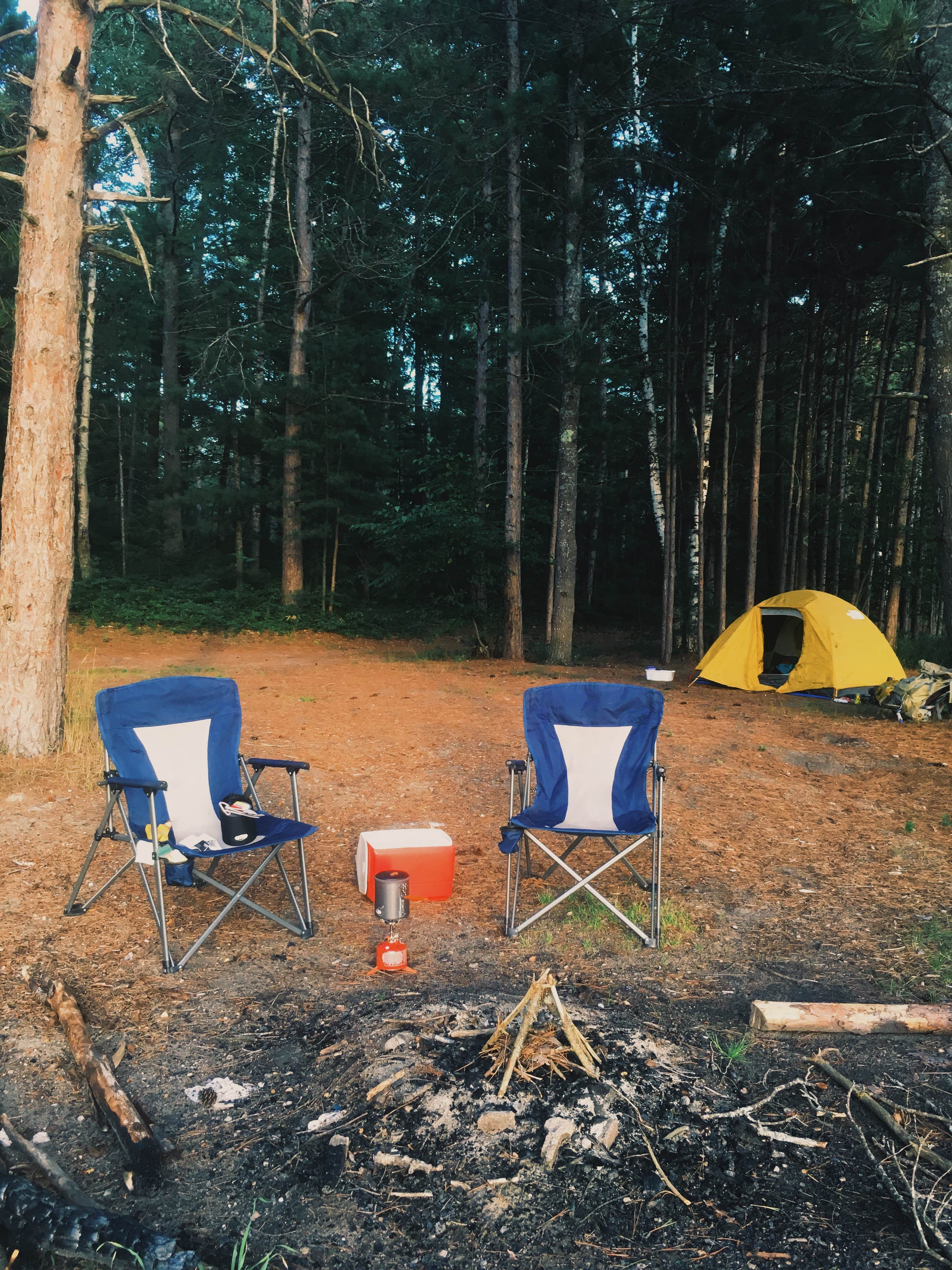 Alyssa A.'s photo of tent camping at Sand Lakes Quiet Area Backcountry Campsites near Gaylord, MI