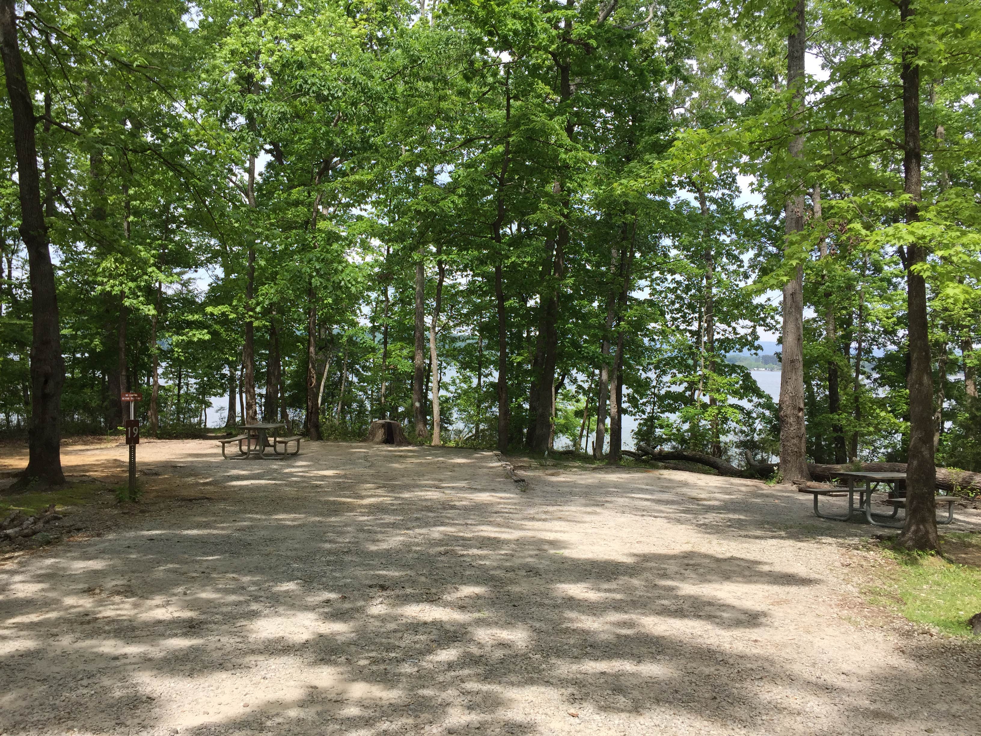 Tent loop (D) sites 18 and 19. Would be great for groups who can book both sites.