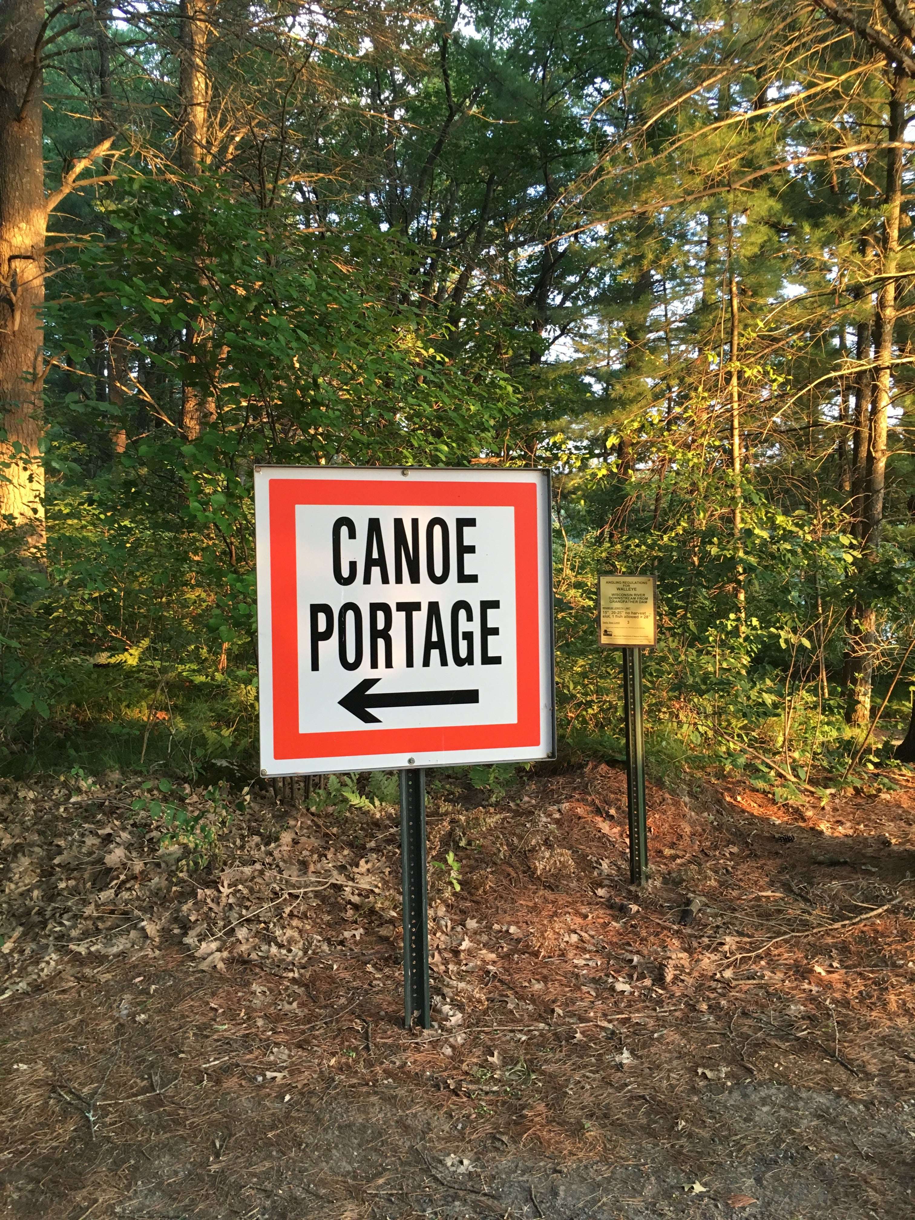 It't nice that there is a well marked portage trail