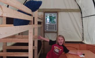Sunshine C.'s photo of glamping accommodations at Yogi Bear's Jellystone Park Mill Run near Hopwood, PA