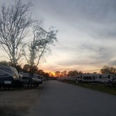 Trailer park sunset