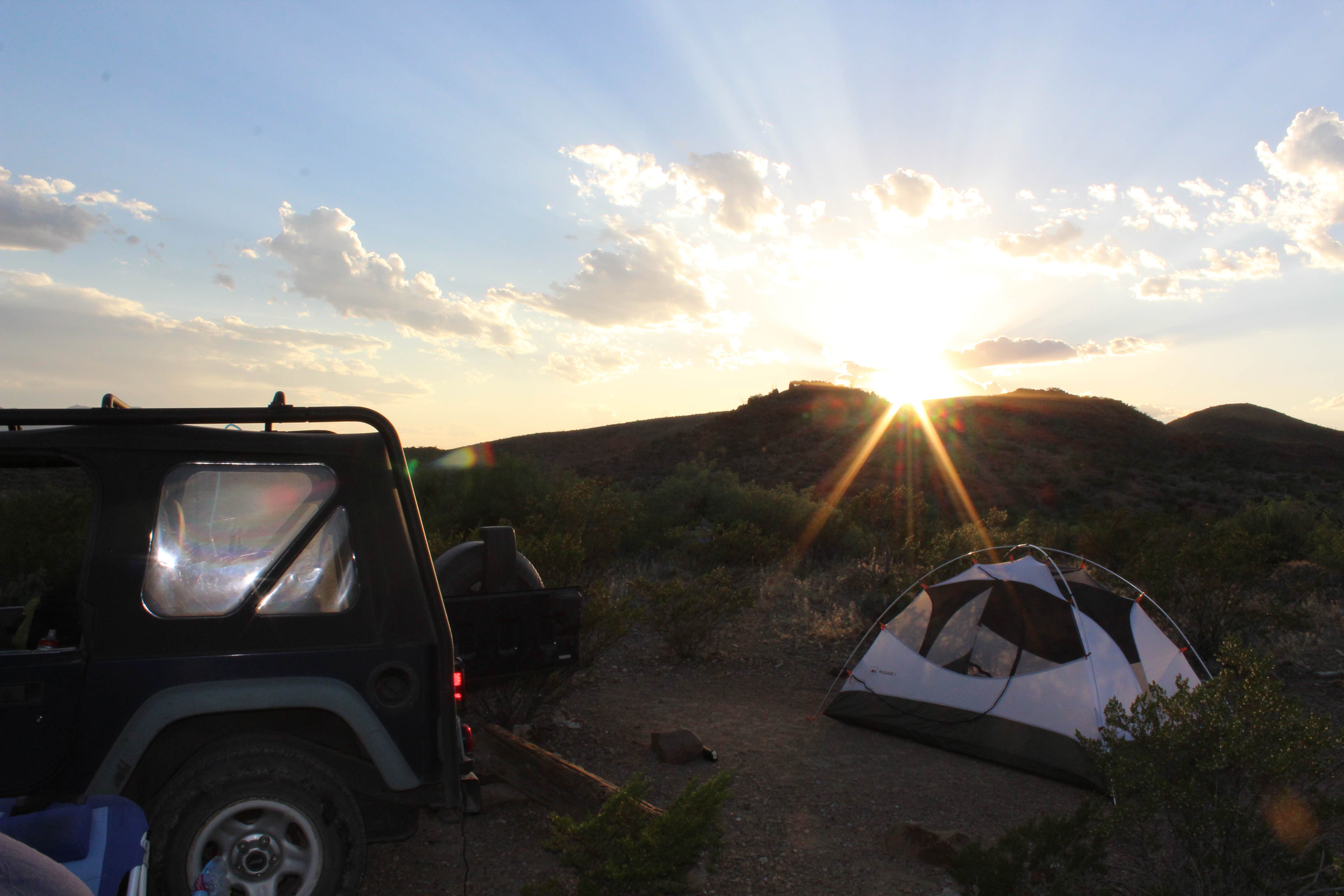 Bounding Around's photo of tent camping at Roys Peak Vista — Big Bend National Park near Big Bend National Park