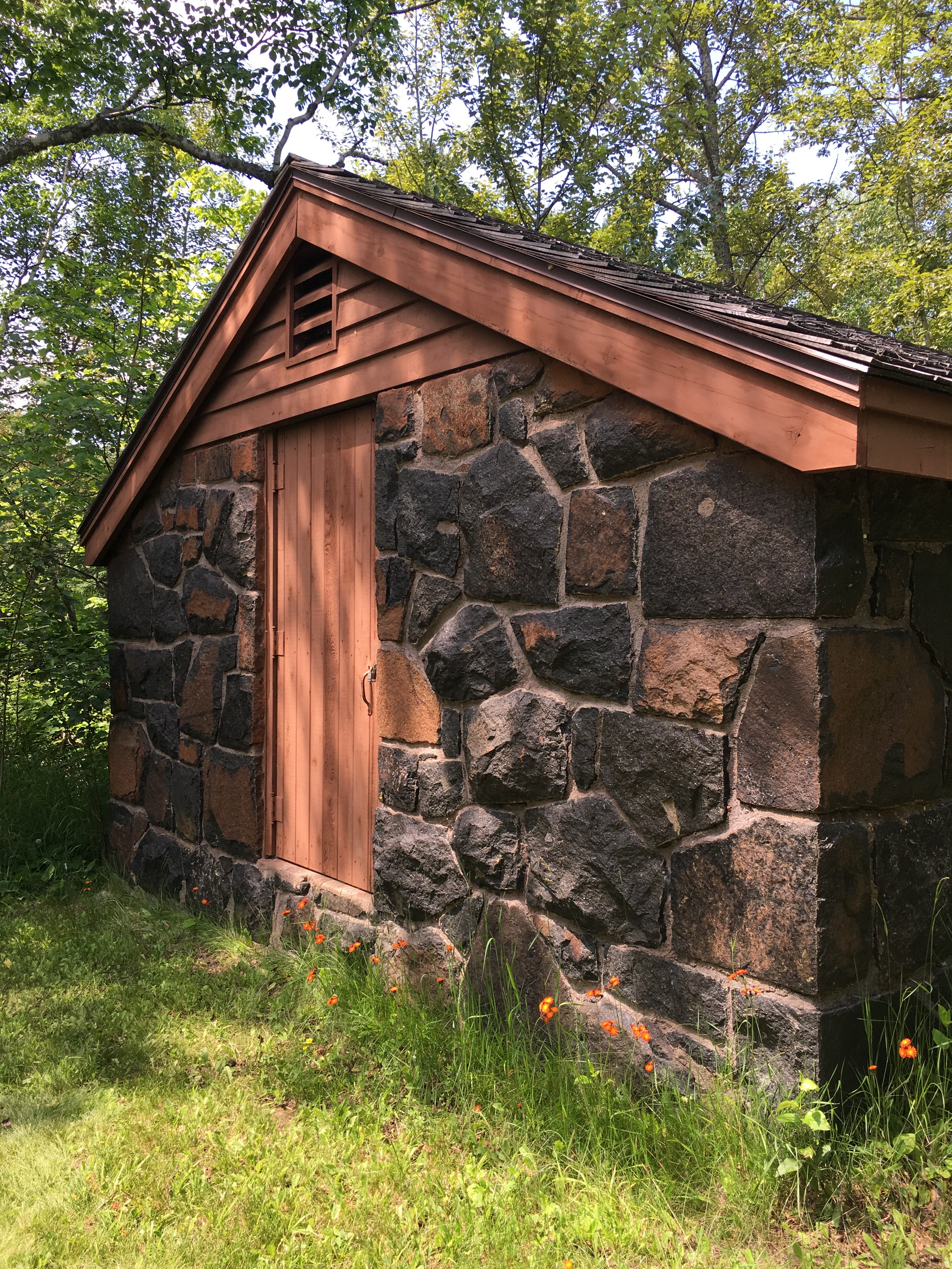 The CCC Ice House is a short hike from the campground