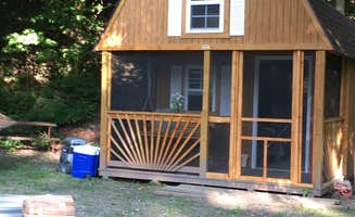 Annie C.'s photo of glamping accommodations at Pleasant Creek Campground near Princeville, IL