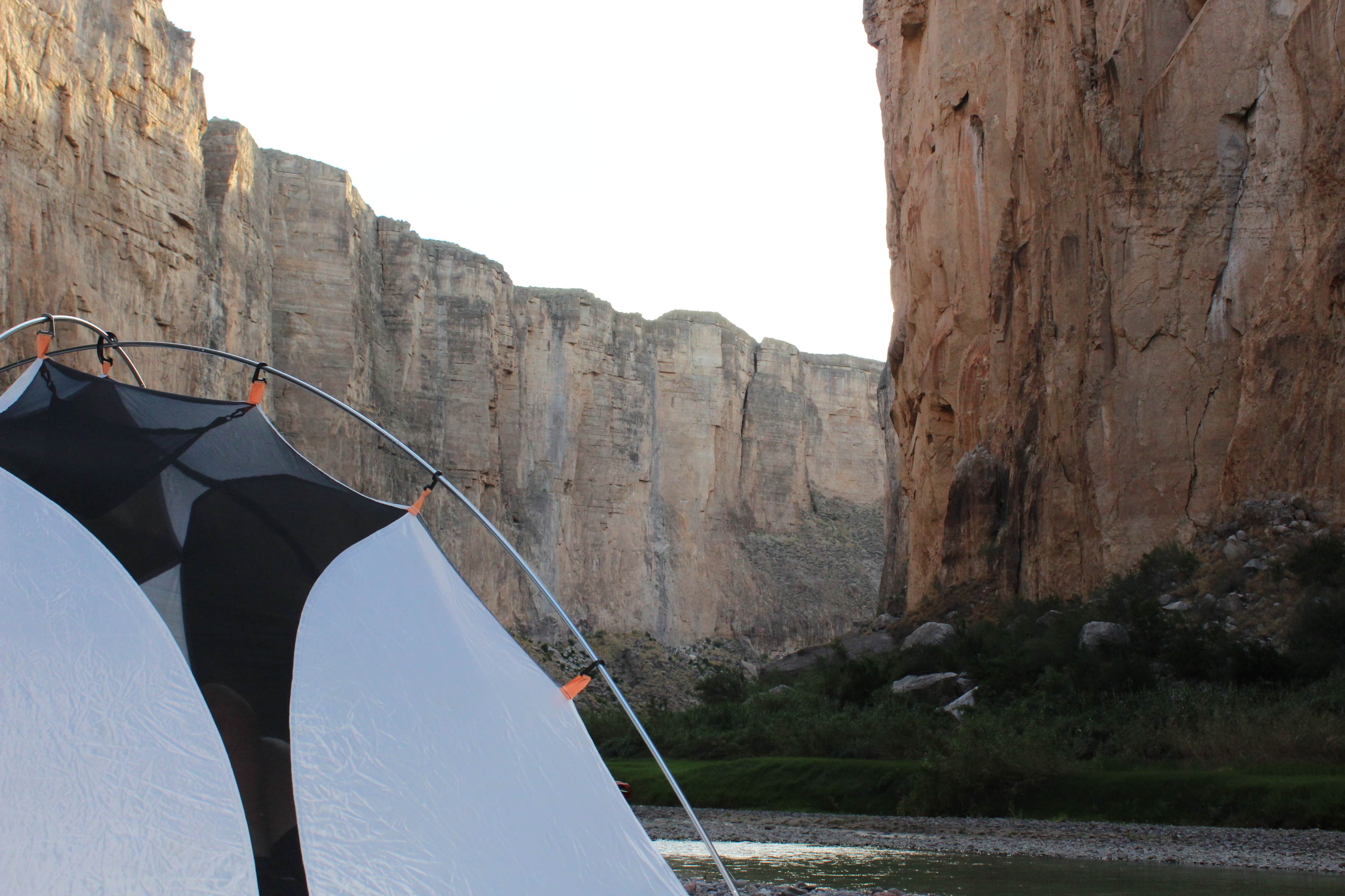 Bounding Around's photo of tent camping at Santa Elena Canyon — Big Bend National Park near Redford, TX