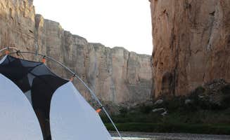 Bounding Around's photo of tent camping at Santa Elena Canyon — Big Bend National Park near Big Bend National Park