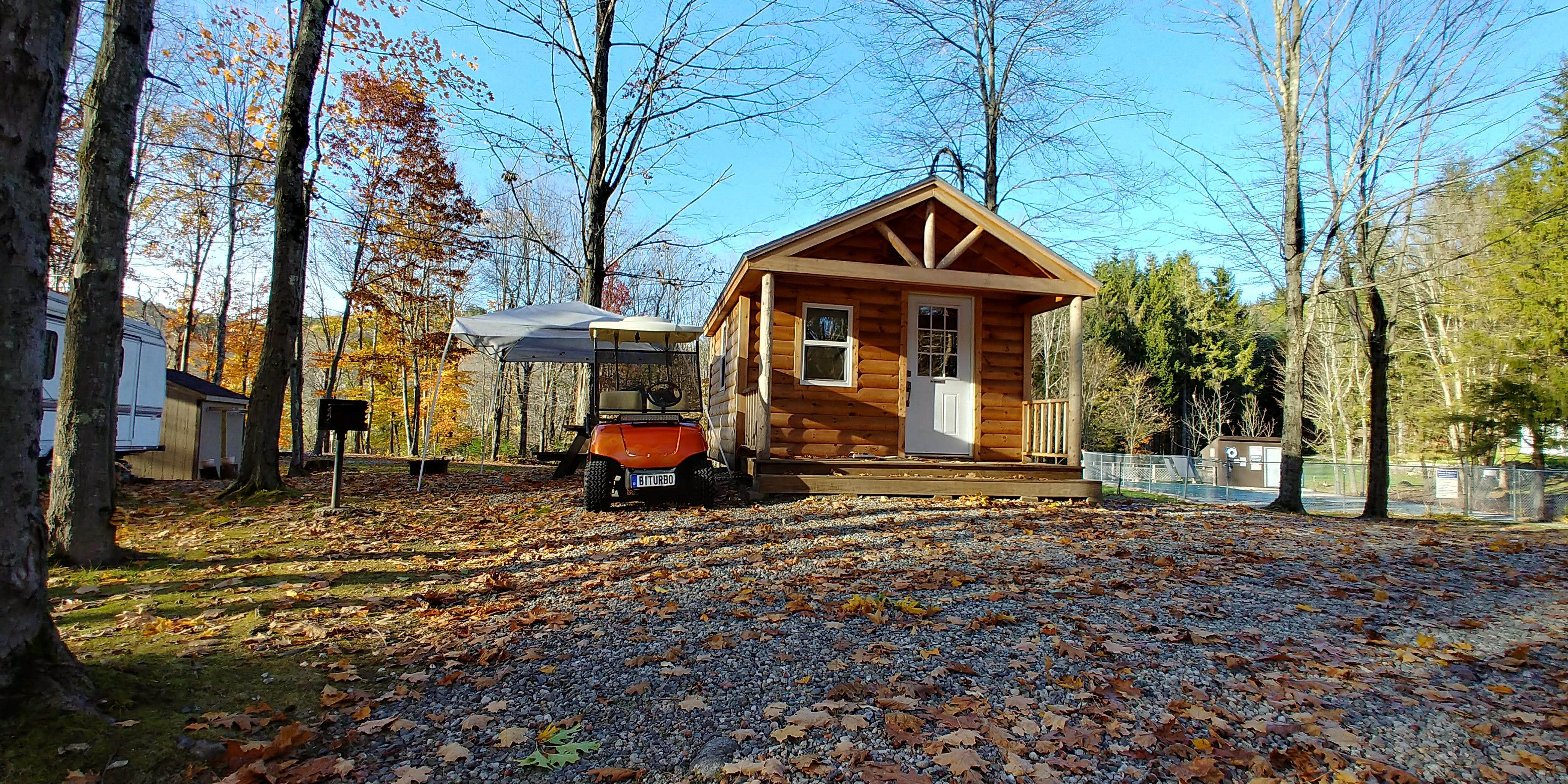 Zach V.'s photo of a cabin at Martin Stream Campground near Sidney, ME