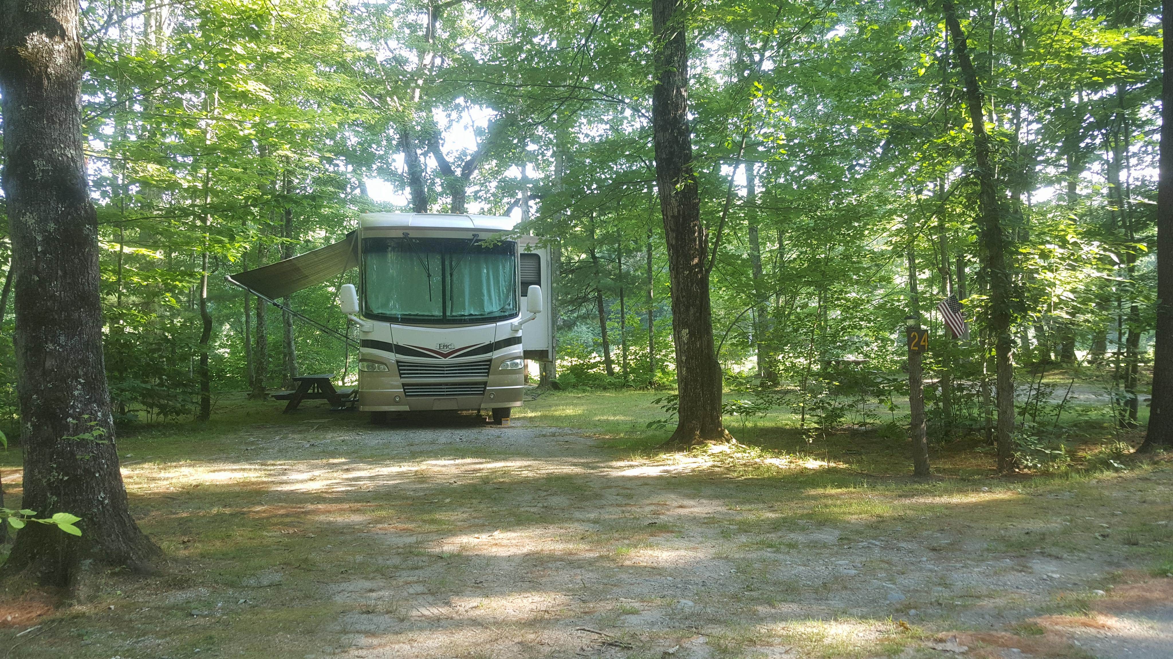Zach V.'s photo of rv camping at Martin Stream Campground near Jay, ME