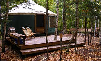 Scott M.'s photo of glamping accommodations at Frost Mountain Yurts near Tuftonboro, NH