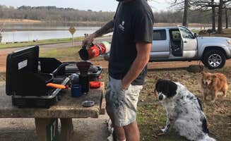 Kristen V.'s photo of camping with pets at Sequoyah State Park - Marina and Cabins near Vian, OK