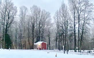 Nikki A.'s photo of glamping accommodations at Deep River Campground And RV Park near Pinebluff, NC