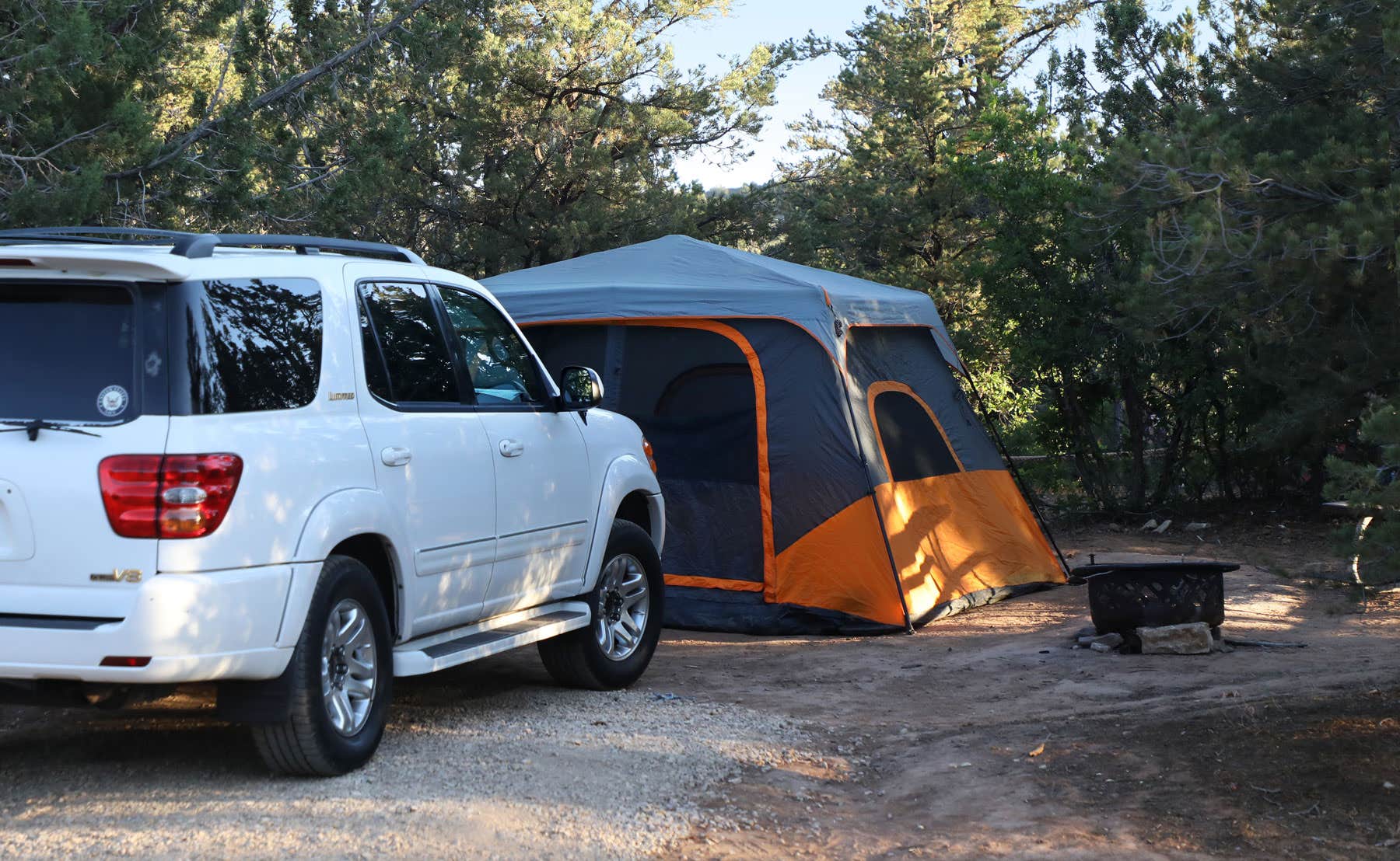 Tent camping spaces for individuals and groups