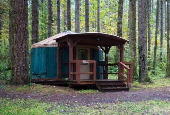 Mary C.'s photo of glamping accommodations at Seaquest State Park Campground near Woodland, WA