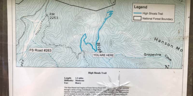 Camper submitted image from High Shoals Falls Trail Dispersed