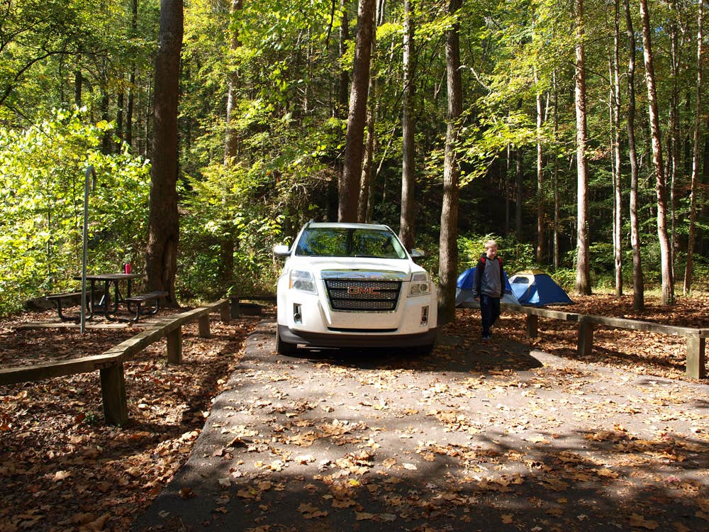 Davina B.'s photo of tent camping at Rock Creek Campground — Obed Wild and Scenic River near Big South Fork National River and Recreation Area