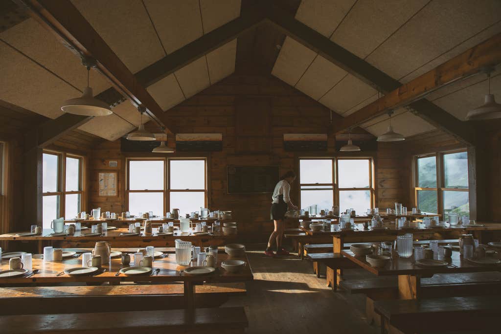 Camping near Valley Way Tentsite: Lakes of the Clouds Hut, Bretton Woods, New Hampshire