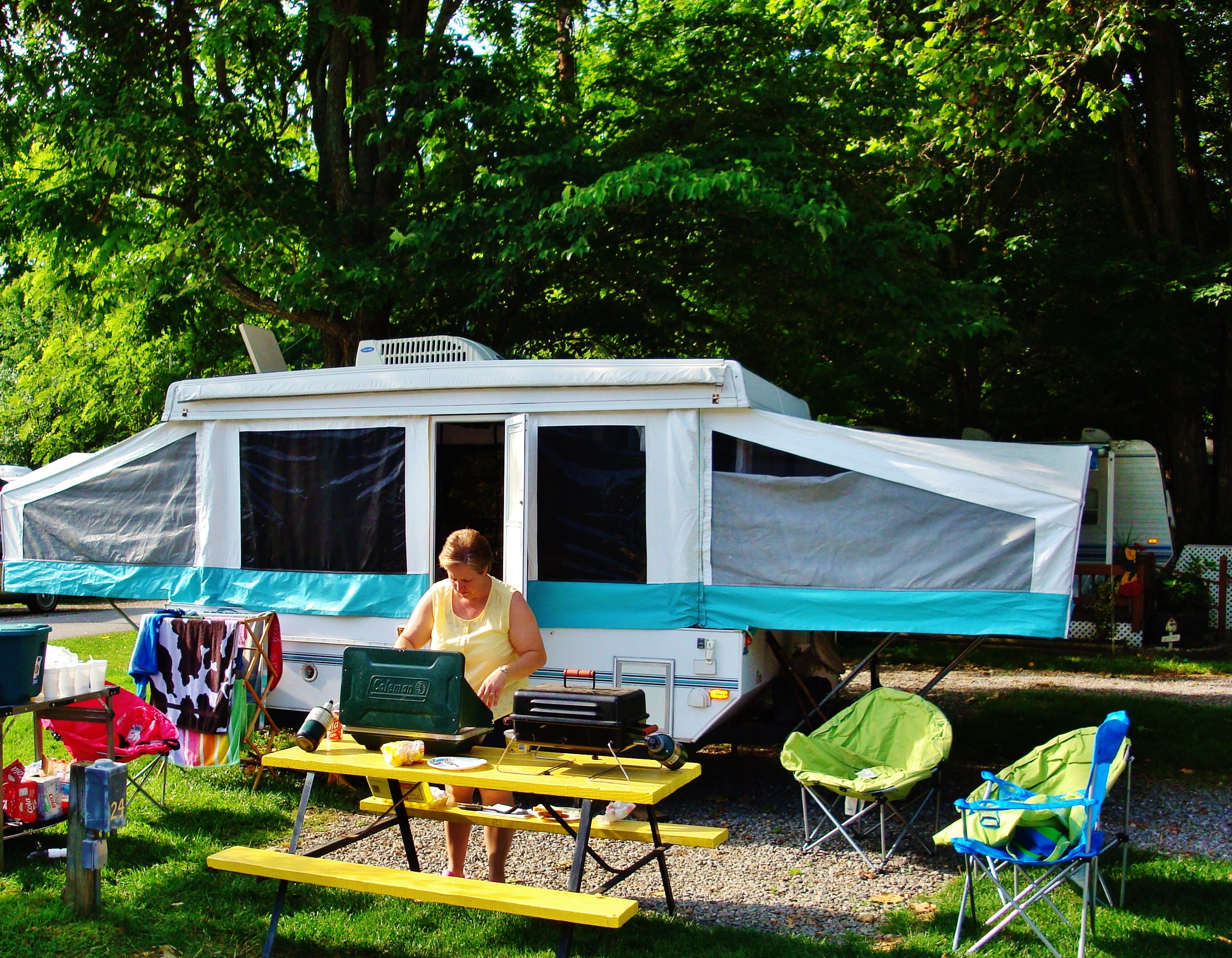 Unlike some RV parks in the area, this campground allowed popup camping.