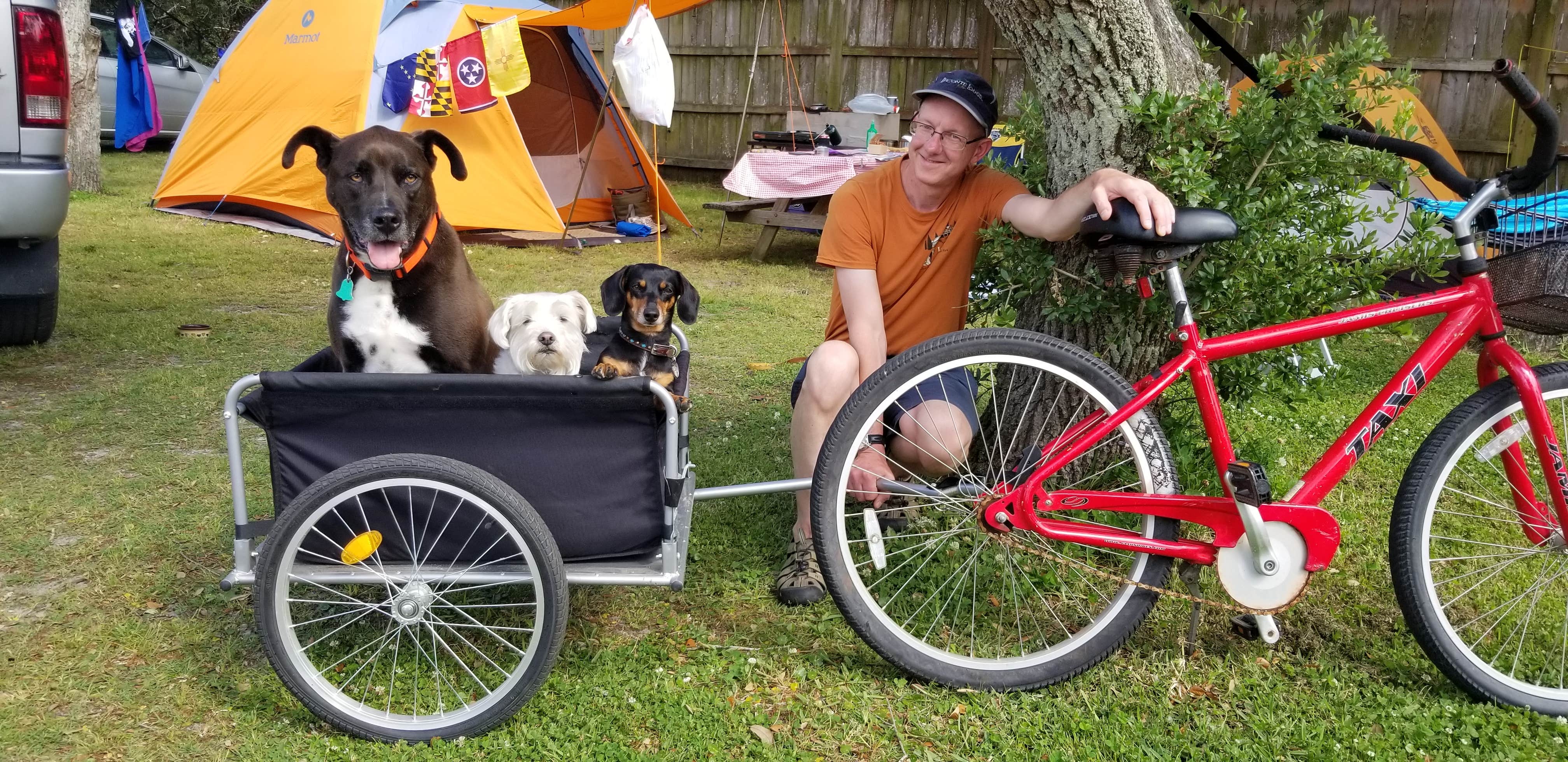 Katrin M.'s photo of camping with pets at Teeter's Campground near Gloucester, NC