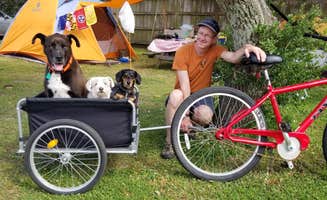 Katrin M.'s photo of camping with pets at Teeter's Campground near Harkers Island, NC