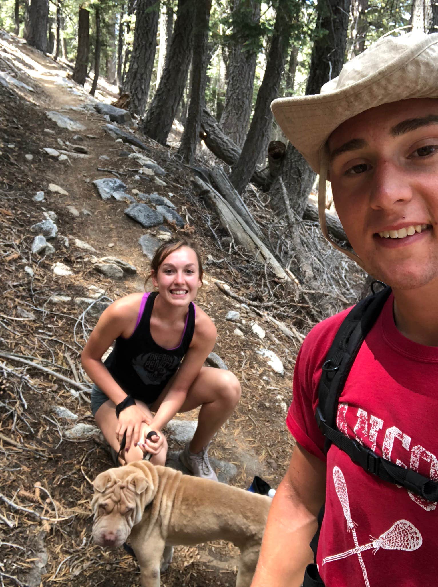 Rebecca W.'s photo of camping with pets at Lake Hemet Campground near Idyllwild, CA