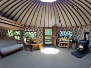 Scott M.'s photo of glamping accommodations at Frost Mountain Yurts near West Newfield, ME