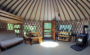 Scott M.'s photo of glamping accommodations at Frost Mountain Yurts near North Bridgton, ME