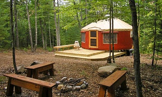 Camping near Fiddlehead Campground: Frost Mountain Yurts, Fryeburg, Maine