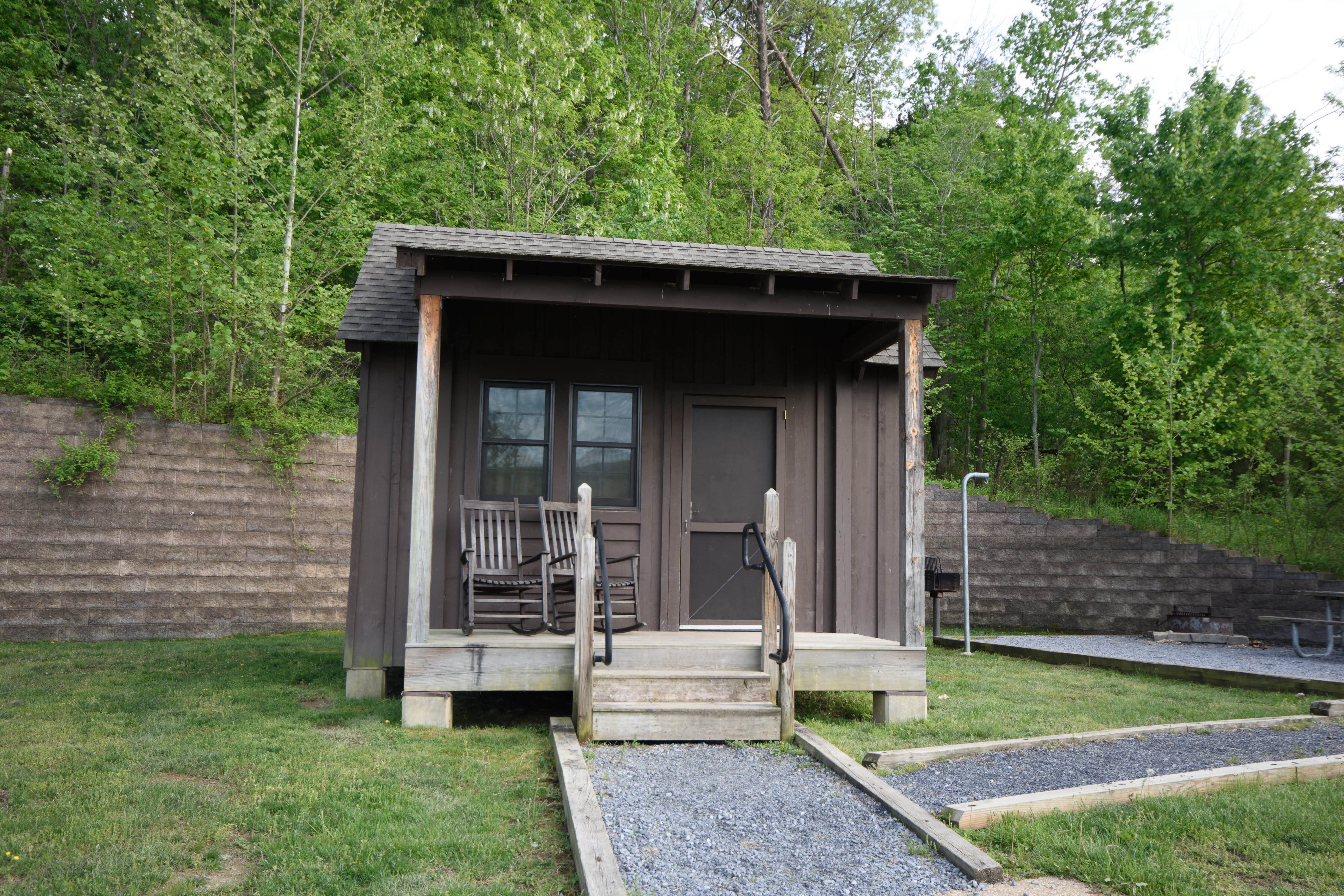 Tara S.'s photo of a cabin at Andy Guest/Shenandoah River State Park Campground near Flint Hill, VA