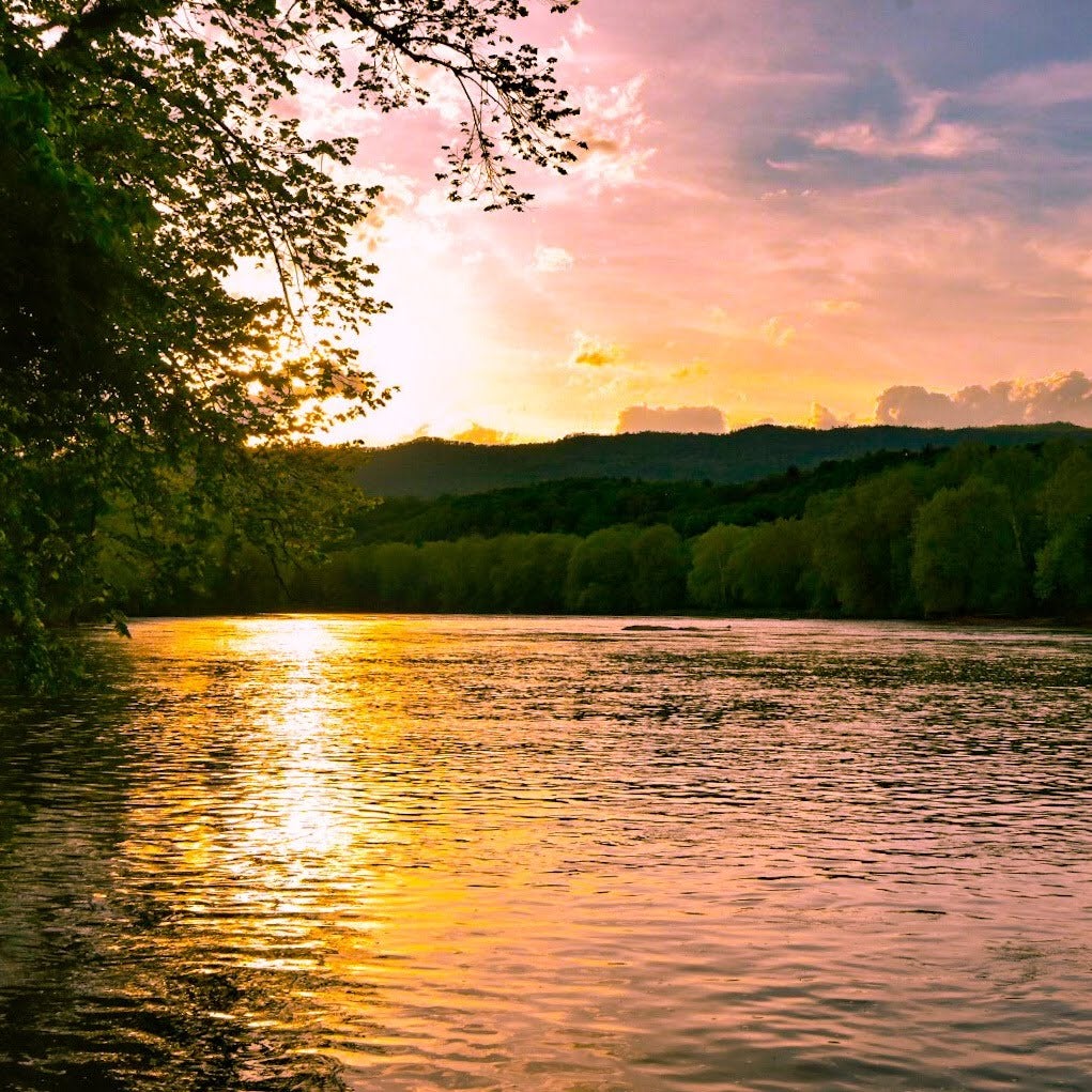 Shenandoah River sunset from the primitive camping area