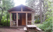 Lisa N.'s photo of a cabin at Swan Lake Trading Post & Campground near Dayton, MT