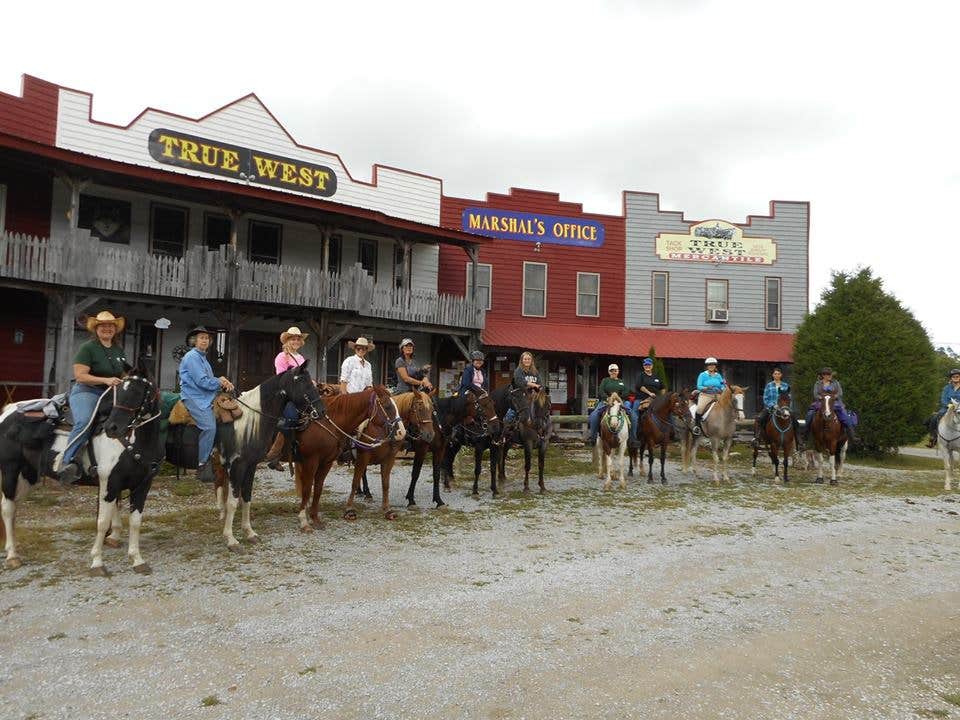 Heather S.'s photo of camping with a horse at True West Campground & Stables in Tennessee