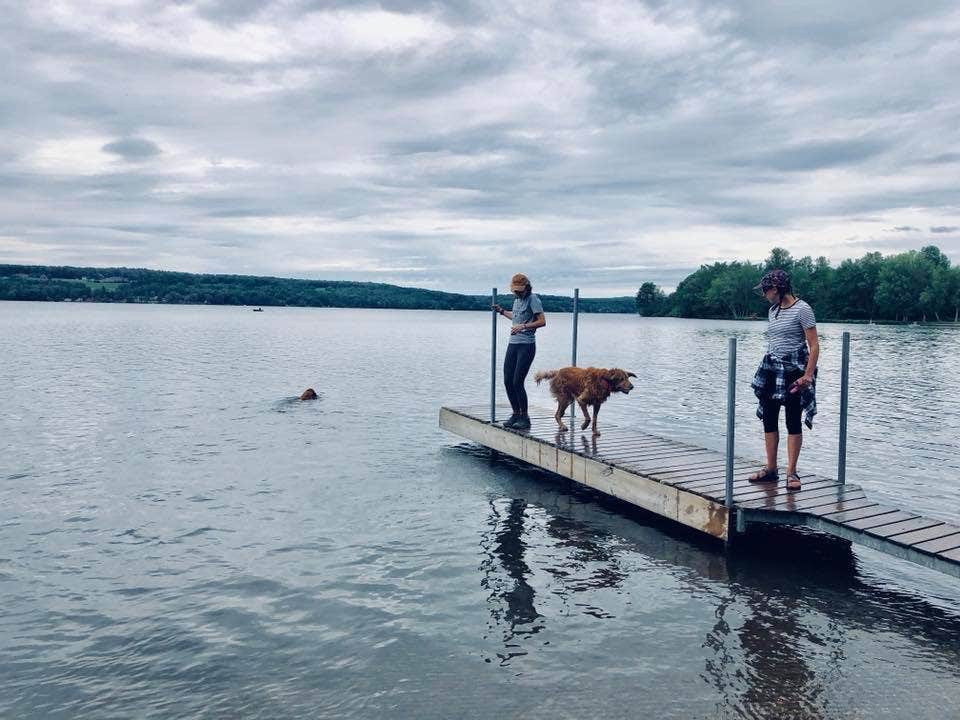 Hollie G.'s photo of camping with pets at Lake Carmi State Park Campground near Swanton, VT