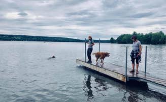 Hollie G.'s photo of camping with pets at Lake Carmi State Park Campground near Eden Mills, VT