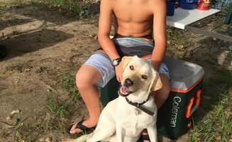 Anika L.'s photo of camping with pets at Harvey County East Park near Haysville, KS