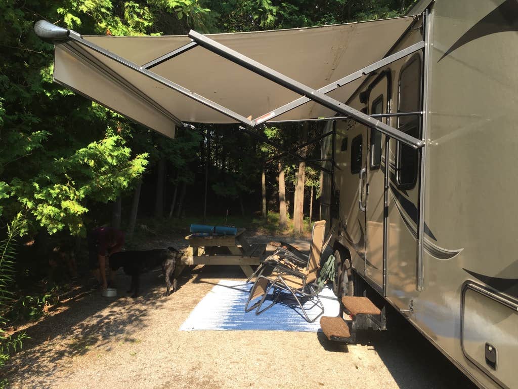 Georgeann D.'s photo of camping with pets at Wagon Trail Campground near Escanaba, MI