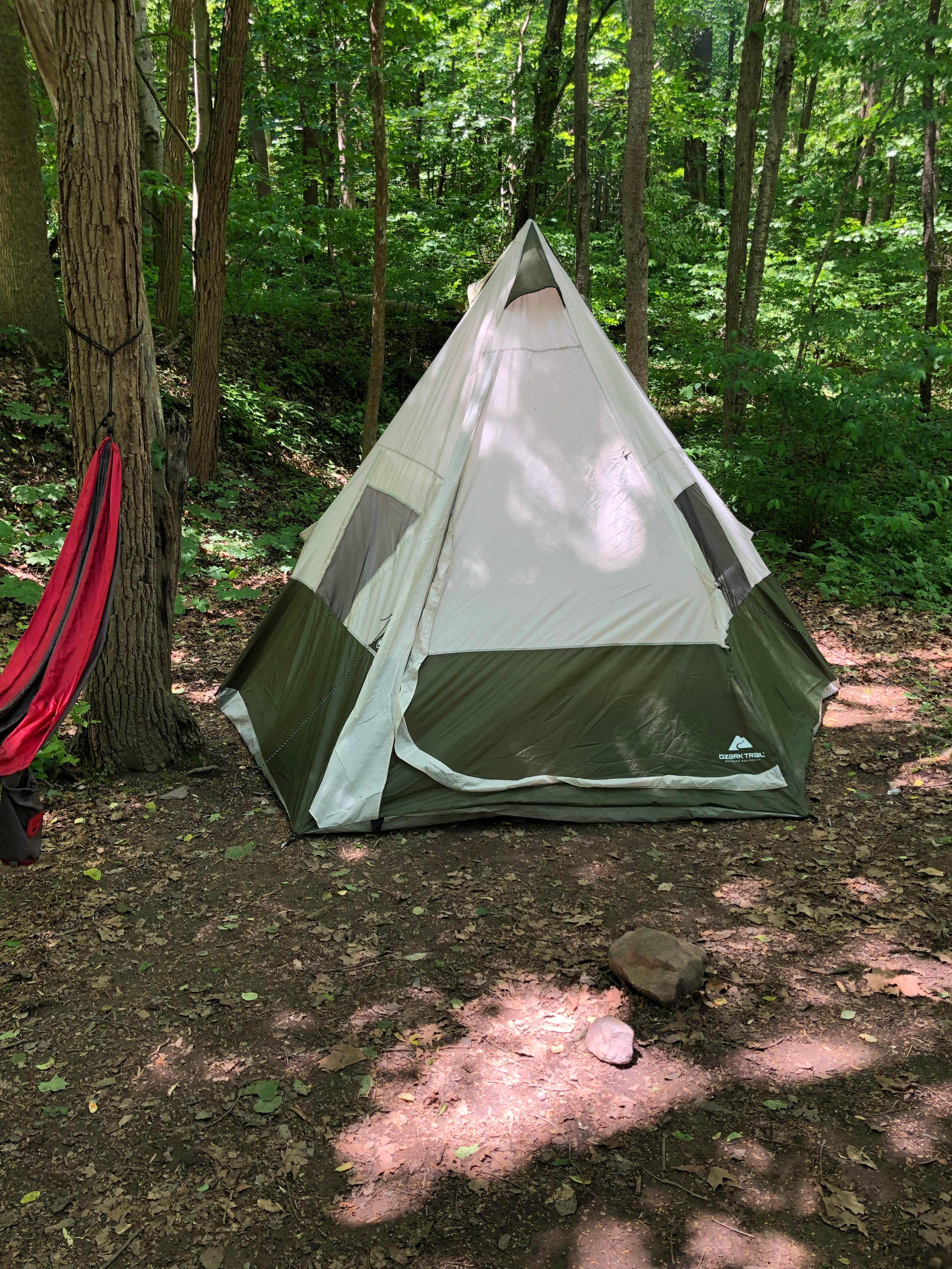 Gracey L.'s photo of tent camping at Stone Cliff Campground — New River Gorge National Park and Preserve near Herndon, WV